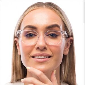 Blu Blox Blue light Blocking crystal clear framed glasses now known as Boncharge